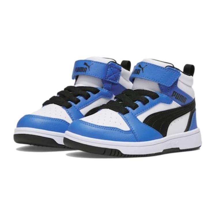 PUMA REBOUND Mid top Kids' Skateboarding Shoes White Blue Kids' 393832-06