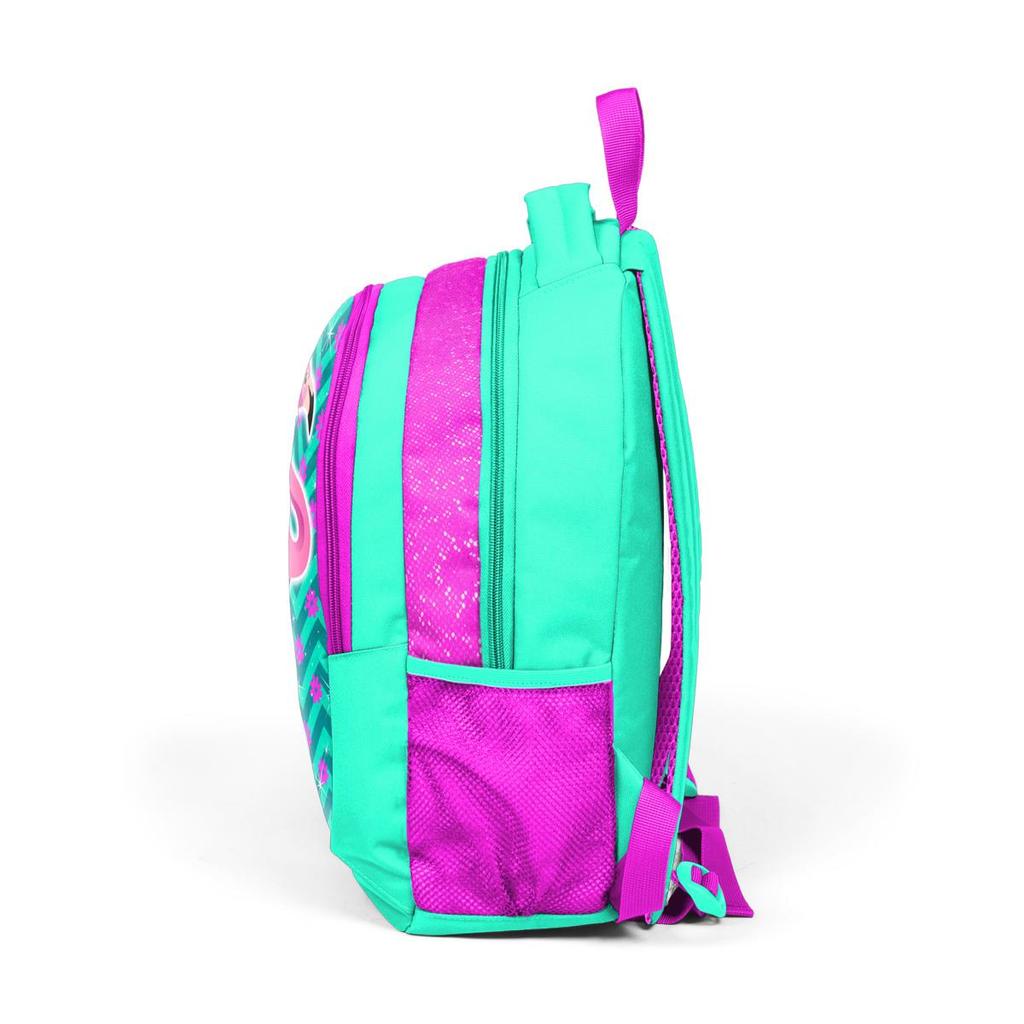 Детский школьный рюкзак с тремя отделениями Coral High Kids Water Green Pink Glittery Flamingo 14382
