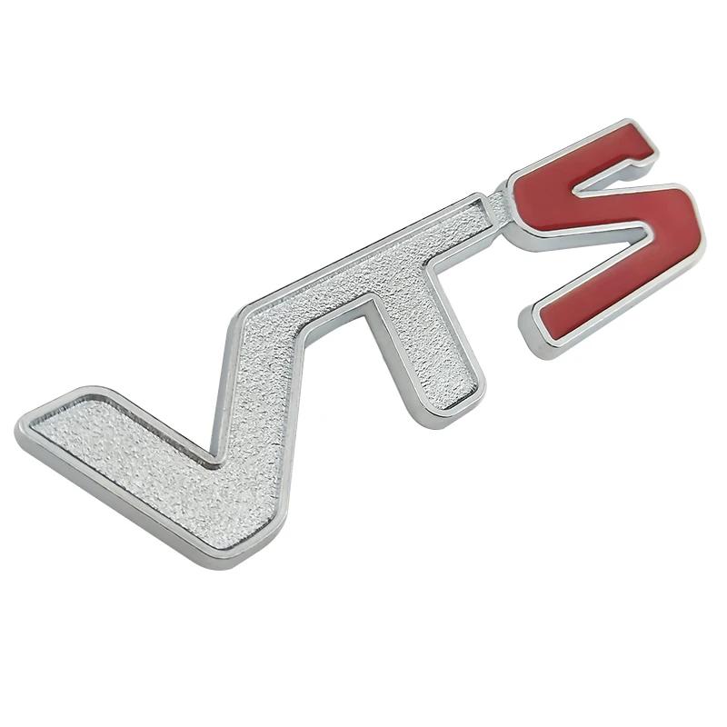Металлический 3D значок-эмблема V T S VTS для автомобиля, 3D логотип-наклейка для Citroen C2 C3 C4 Quatre Saxo Xsara Jimny 1.6 16v VTR, красно-серебристый цвет
