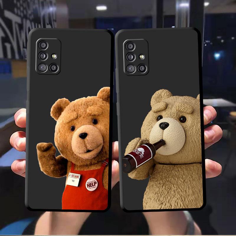 Мягкий чехол из ТПУ с рисунком астронавта и медведя для Samsung Galaxy A72 A51 4G A11 A22 A13 A21s A12 A71 A32 A52 5G A42, чехлы в виде ракушки