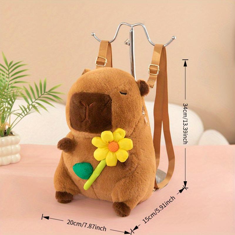 Cute Capybara Plush Backpack for Children, Gift for Girls, Cute Backpack, Playful Accessory, Soft Texture Bag,Stuffed Animals