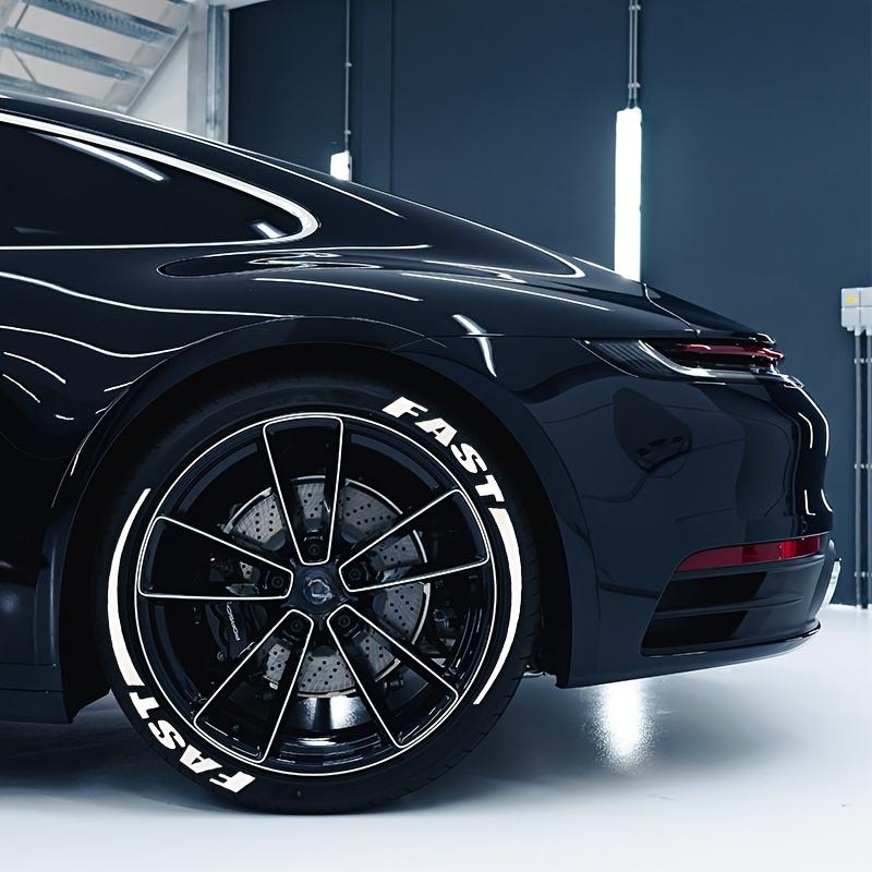 Наклейки на шины для автомобиля и мотоцикла, наклейки с буквами для шин, английские буквы, 3D-наклейки