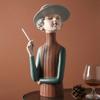 Art Nouveau Girl Statue Portrait Home Organization and Storage Desktop Modern Home Decoration Accessories for Living Room