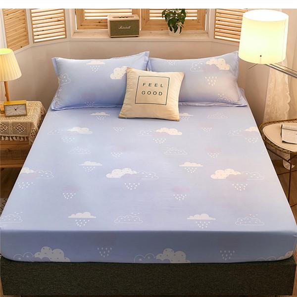 Waterproof Mattress Protector Cover Elastic Fitted Sheet Breathable Pad Bed Double 2 People Couple Bedspread No Pillowcase