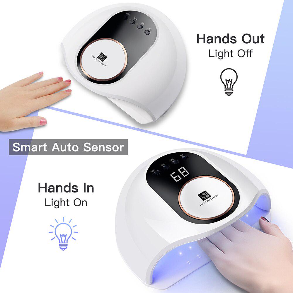 168 Вт УФ светодиодная лампа для сушки ногтей, две руки, ледяная лампа, 42 светодиода для маникюра, гелевая лампа для сушки ногтей, лампа для сушки гелевого лака