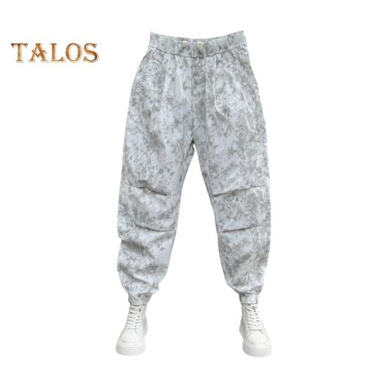 Мужские брюки-карго с завязками на талии, мешковатые брюки-джоггеры свободного кроя, шаровары с принтом и большими карманами для спорта и улицы