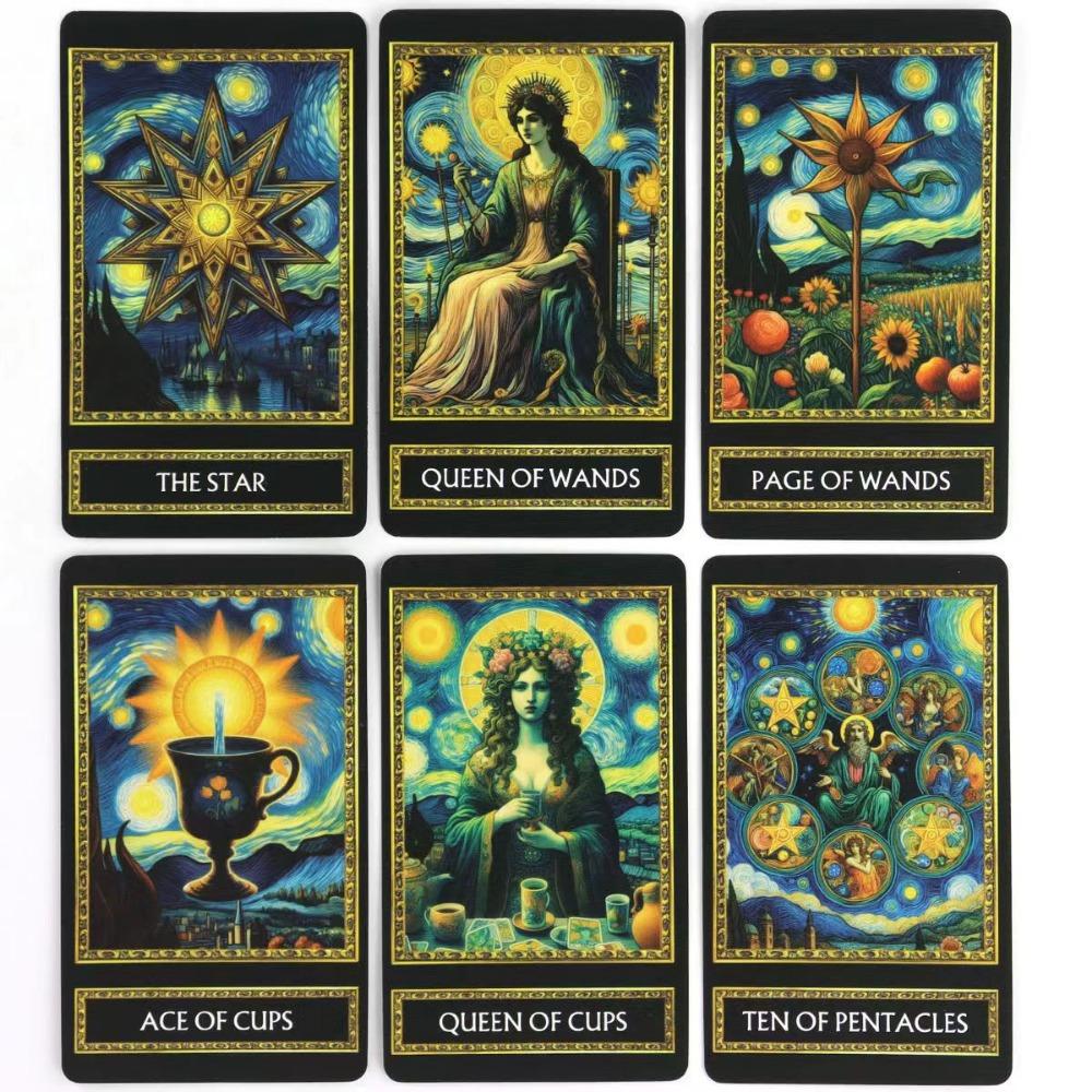 10.3*6cm Van Gogh Tarot Deck 78 Tarot Cards Illustration Divination Wisdom Oracle Cards