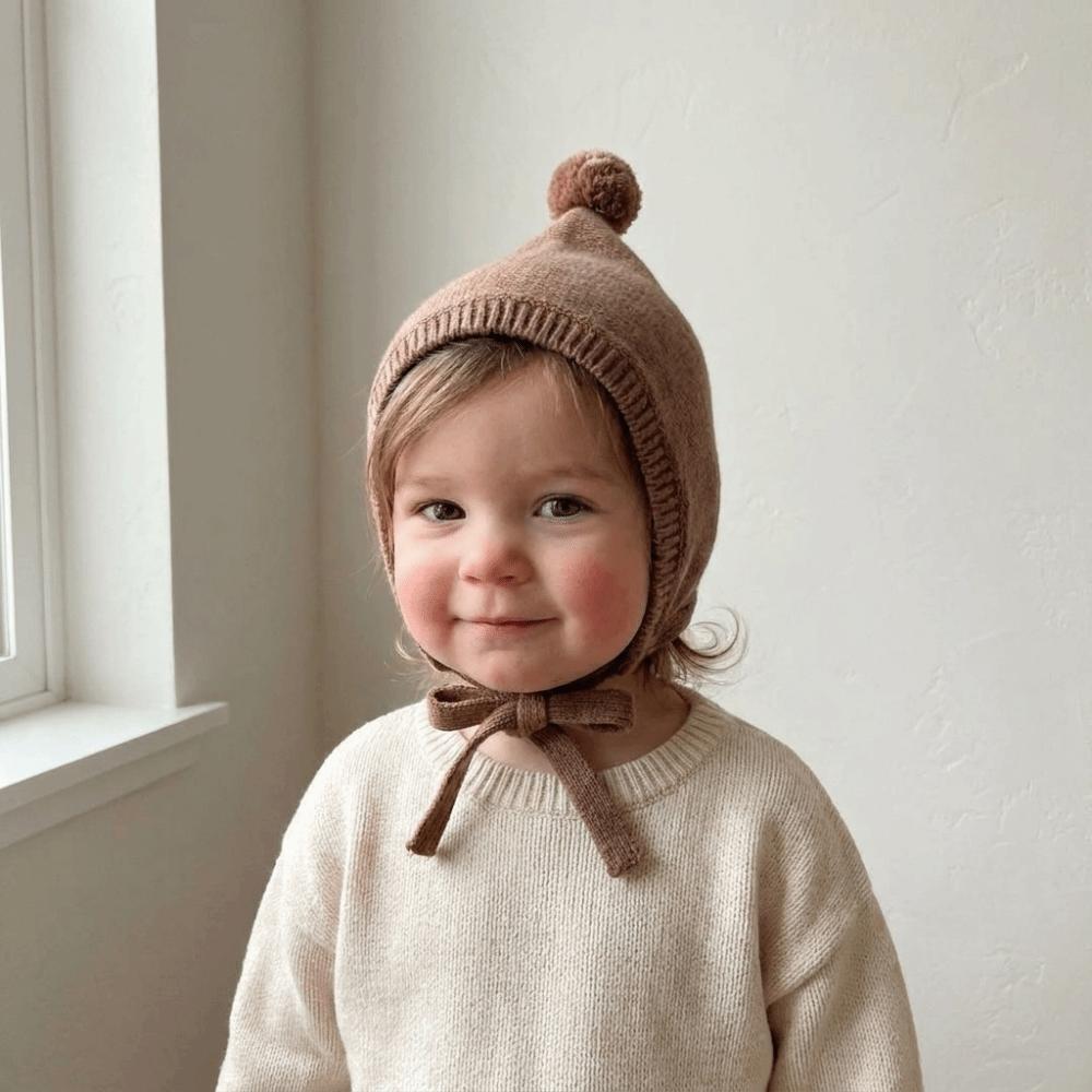 Pointed Toddler Beanie Ear Protection Infant Bonnet Cap Cozy Baby Knitted Hat Outdoor