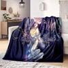3D Print Overlord Anime Blanket Soft Sofa Cover Throw Blanket Fleece Tapestry Lightweight Warm Bed Blankets for Bedroom Couch