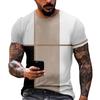 Fashion Striped Print - Men's Casual Round Neck Short Sleeved T-shirt