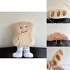 Plush Cartoon Bread Cushion With Embroidery For Living Room Accessories