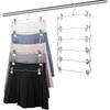 Red Horse Home Pants Hanger, Skirt Hanger, Steel Storage Hanger, Space-Saving, 2-Piece Set (White, 2)