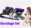 Секс Бондаж Набор 8 шт. Фиолетовый Набор для взрослых игр Наручники Ножные кандалы Плетка Веревка Повязка на глаза Эротические игрушки SM Косплей Продукты для мужчин женщин