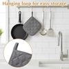 4 Pcs Kitchen Hot Pads Pot Holders Dining Essentials Decor Accessories Terry Cloth Potholders Sets with Hanging Loops for Oven Cooking Baking Pans