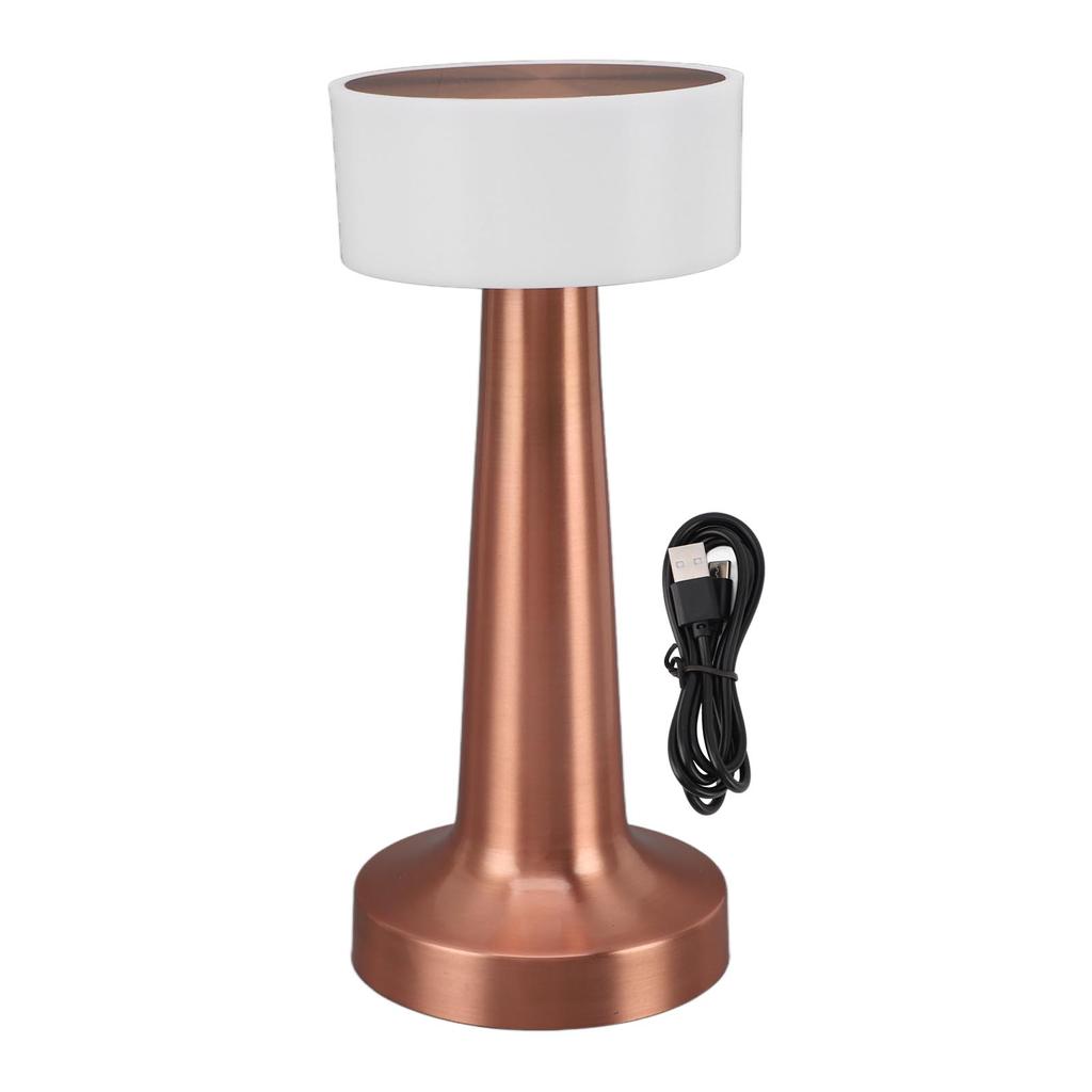 Cordless Table Lamp 3 Color Mode Touch Control Stepless Dimming 1800mAh USB Charge Book Reading