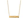 [Q6287] - Hammered Gold 'Cléopatra' Gold Plated Necklace - 30x5 Mm