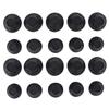 20pcs Mushroom Shaped Hair Curler Household Silicone Women Girls Hair Roller Styling Tool Black
