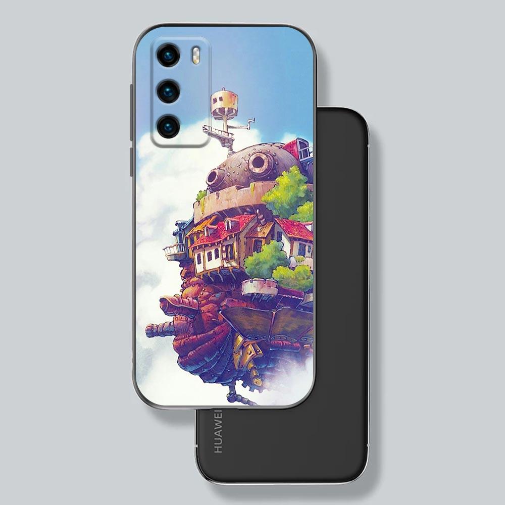 Чехол для телефона Huawei P30 P40 P20 Lite P50 Pro P Smart Z 2019 2020, чехлы Fundas Cover Миядзаки Хаяо аниме «Ходячий замок Хаула»