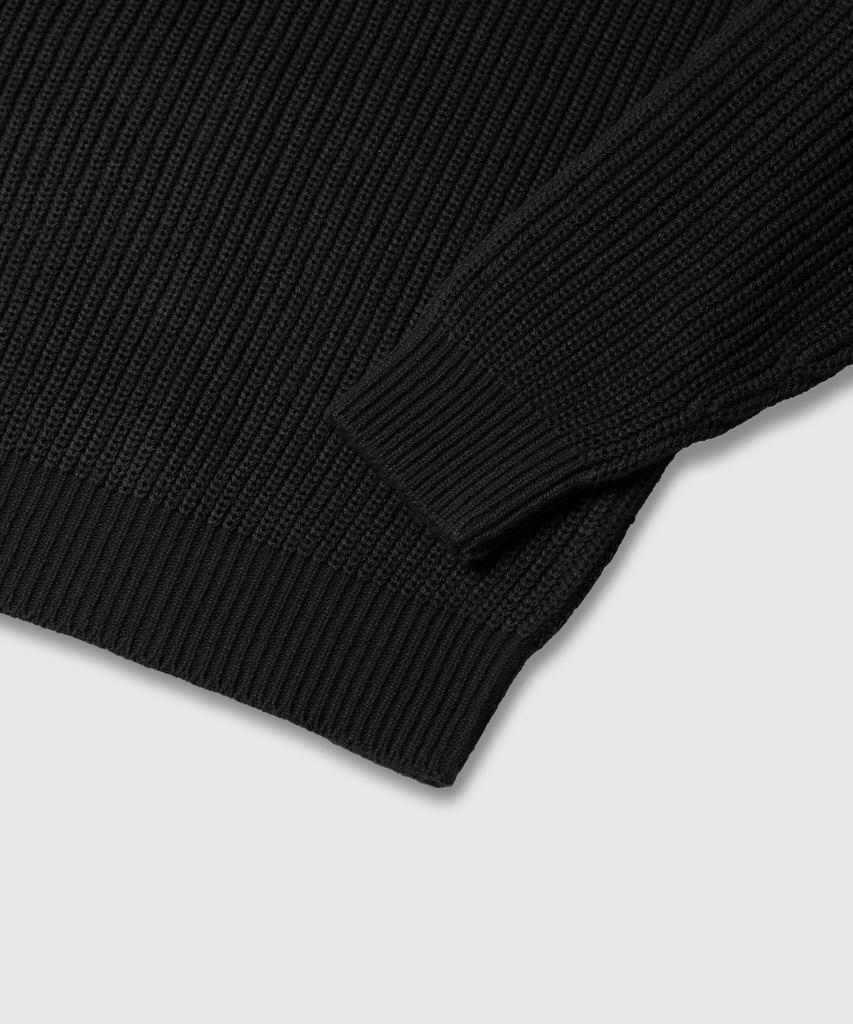LEMAIN SECOND Oversized Voluminous Washable Crew Neck Hazzi Knit [Black]