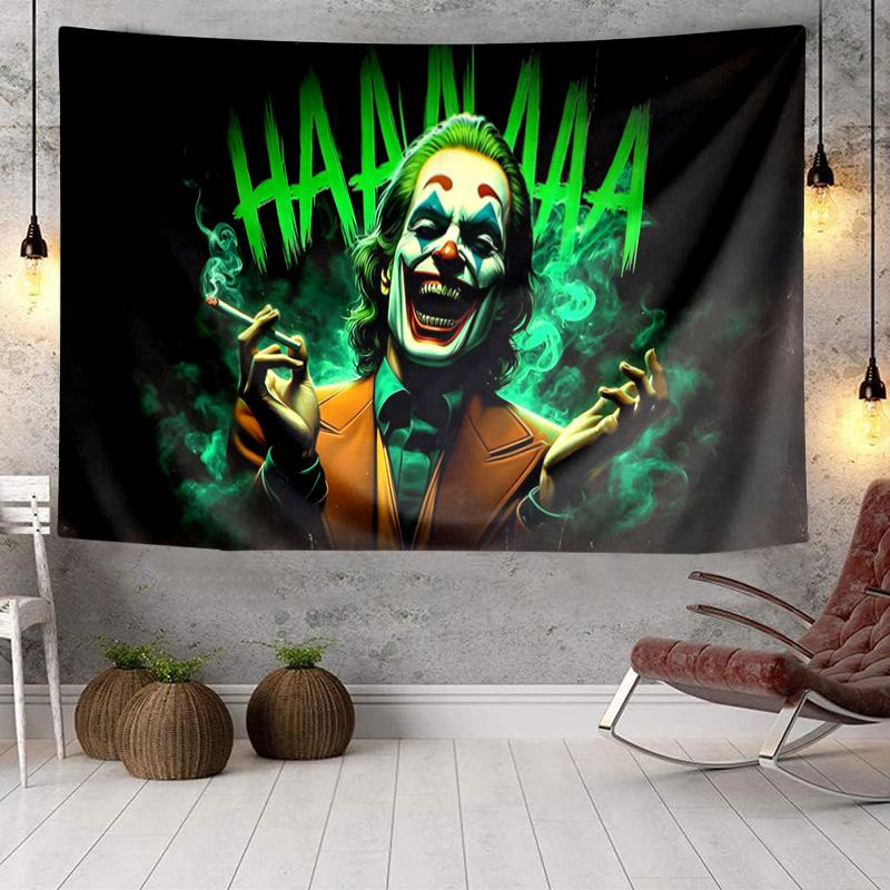 Clown Printed Tapestry, Wall Hanging,Livingroom, dormitory, Large Wall Decor, Fabric Decor Fan Birthday Gifts