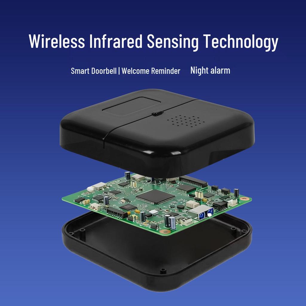 Беспроводной ИК-звонок с авто-звонком и широкоугольным датчиком для дома и магазина