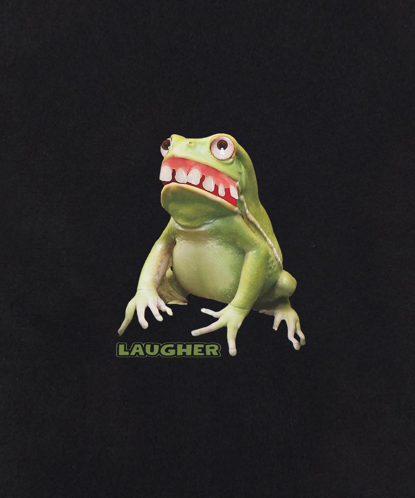 LAUGHER Футболка "Уродливая лягушка" - Черная