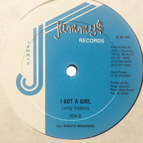 12-дюймовая пластинка LEROY GIBBONS - I've Got A Girl 024 Jammy's Records 1991 Ямайка Регги, Ска и Даб Б/У
