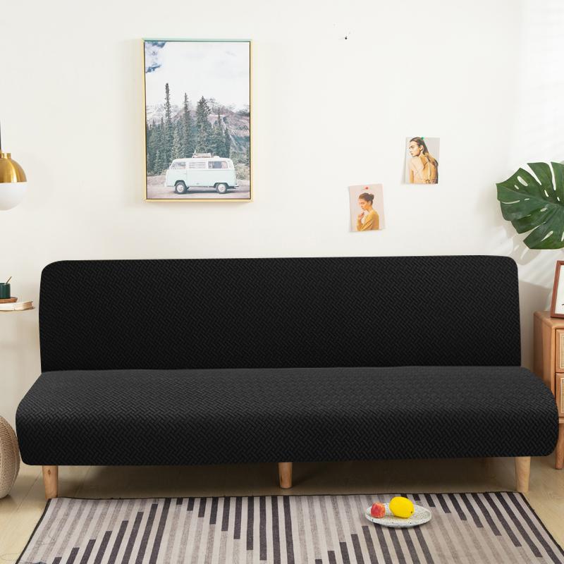 Jacquard Sofa Bed Cover Armless Sofa Cover For Living Room Modern Sofa Slipcover Without Arm Corner Sofa Covers For Home Hotel