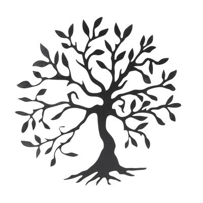 30 см Дерево жизни металлическое настенное украшение подвесное украшение черное семейное дерево настенная табличка для гостиной