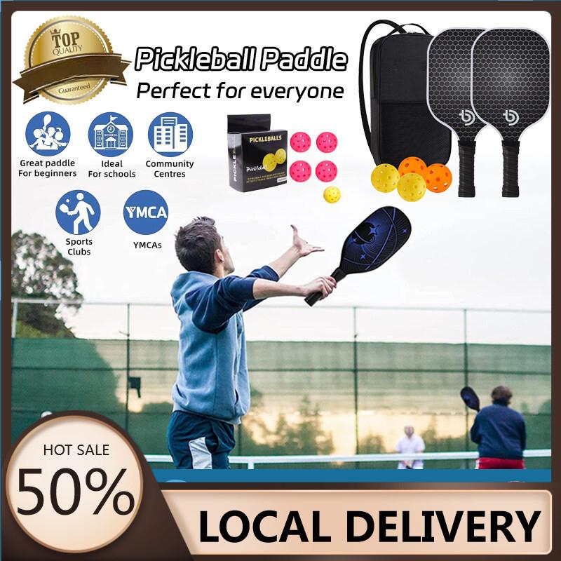 Падлы для пиклбола Лицо из углеродного волокна и графита Нескользящая рукоятка Легкий графит