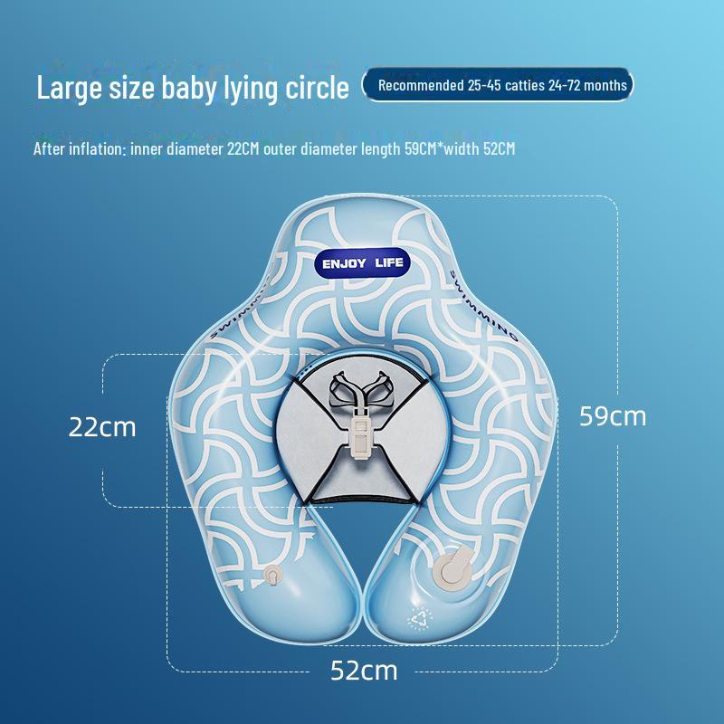 Прочный детский надувной плавательный круг толкающего типа