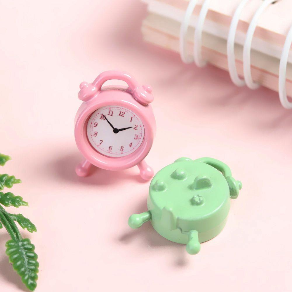 Kitchen Living Room Doll Clocks Dollhouse Miniature Toy Alarm Clock Mini Home Decoration