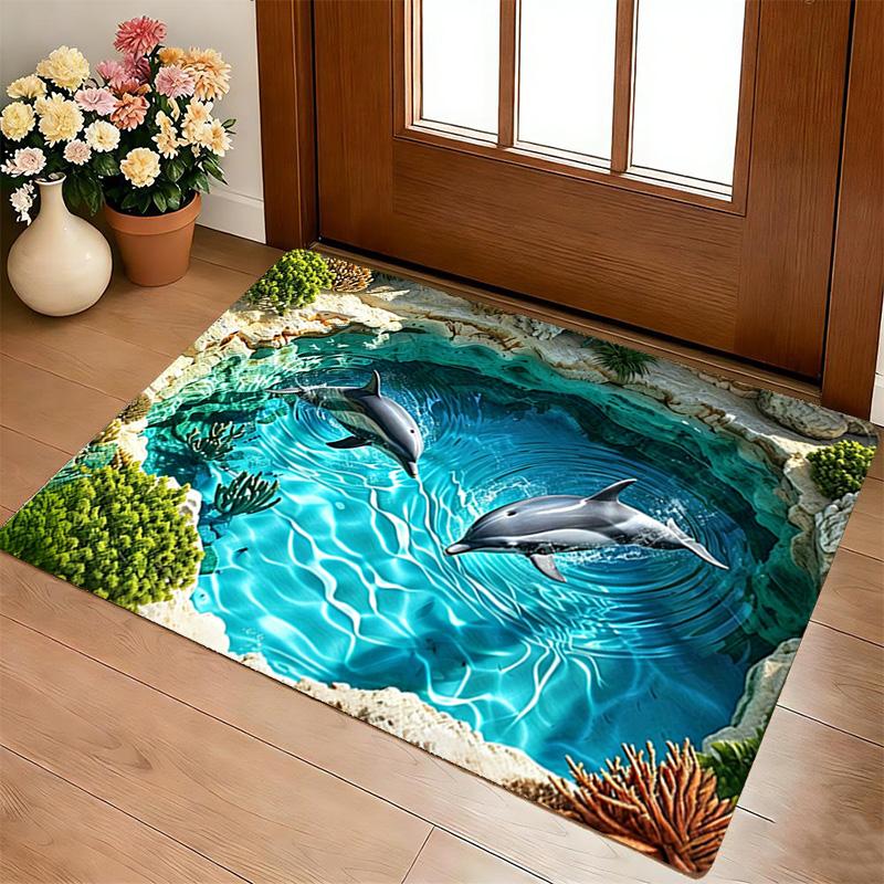Ocean Life Living Room Nonslip Area Rug Soft Carpet For Bedroom Game Playroom Sofa Office Home Decor Doormat Christmas Gift C926227