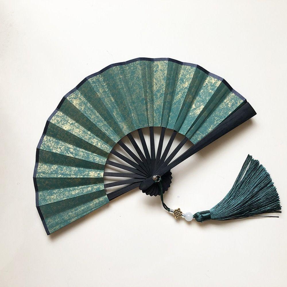 Mini Hanfu Fan Gilded Rice Paper Paper Fans Party Decor Ornaments Folding Fan Children