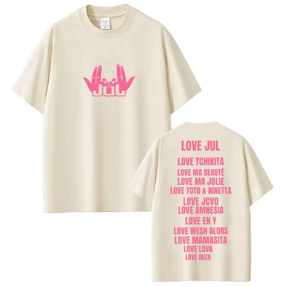 Rapper Jul Love Jul Classic Graphic T-shirts Men Women Hip Hop Short Sleeve Cotton Oversized Classic T-shirts