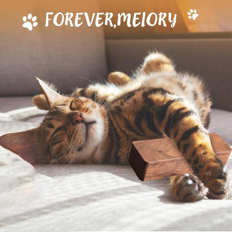 Держатель для кошачьих усов Деревянная коробка-мемориал для питомца Прочный памятный контейнер для хранения Держатель для друзей Памятные украшения Сувениры