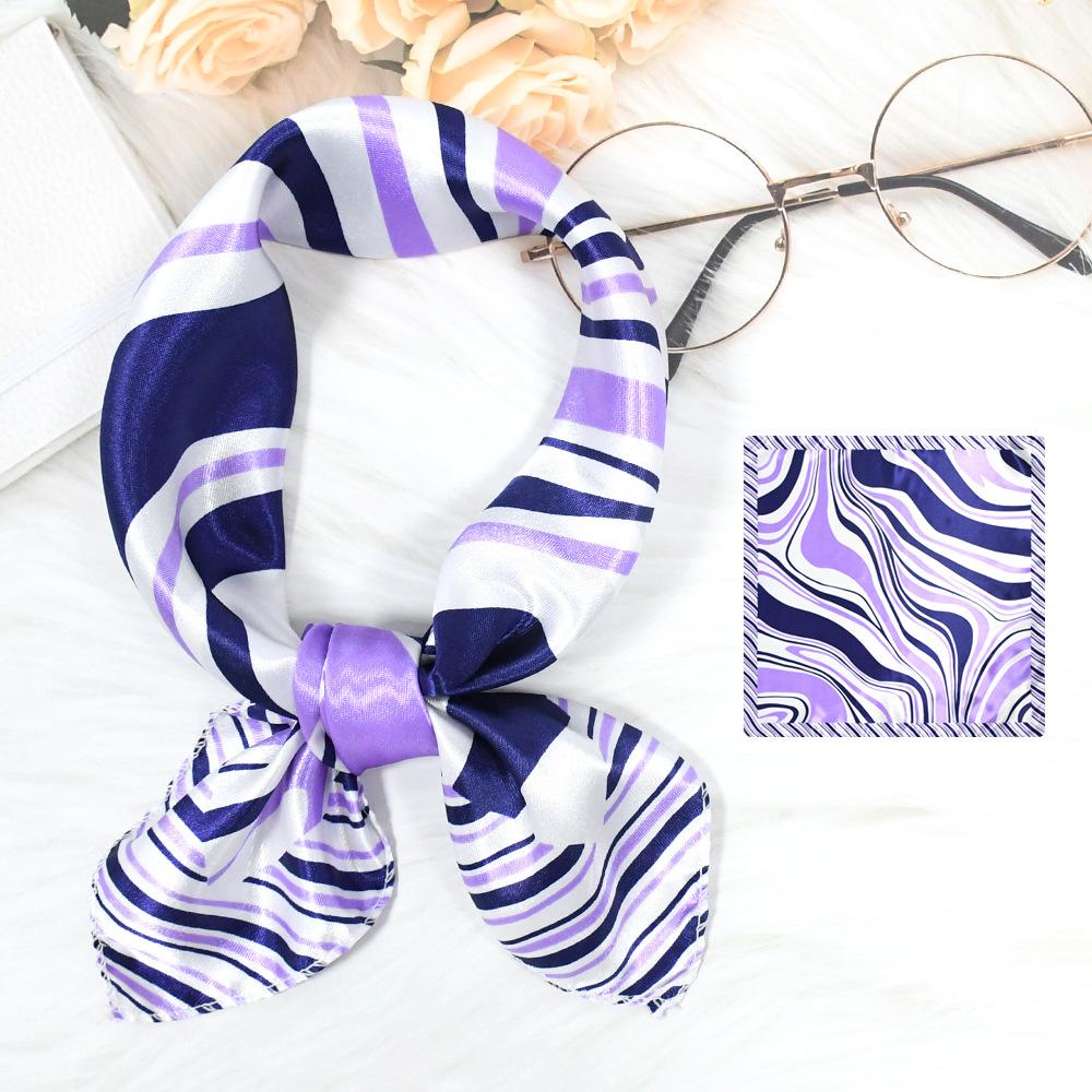 Новый модный высококачественный шелковый шарф квадратный шарф цепочка имитация шелка 50x50 маленький шарф для женщин