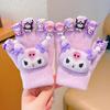   Kuromi Fashion Comfort Cartoon Cute Gloves Winter Cold-Proof Warm Children Gloves,Birthday gift for children