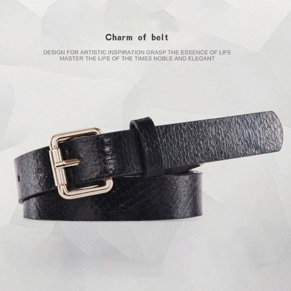 Leopard Print Serpentine Thin Waist Strap Pin Buckle Waistband Trouser Dress Belts Leather Belt