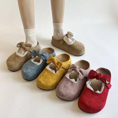 Модные лоферы с закрытым носком, домашние тапочки, шлепанцы на платформе, слиперы с бантом-бабочкой, женские 2025, лоферы с бантом-бабочкой, с закрытым носком, женские