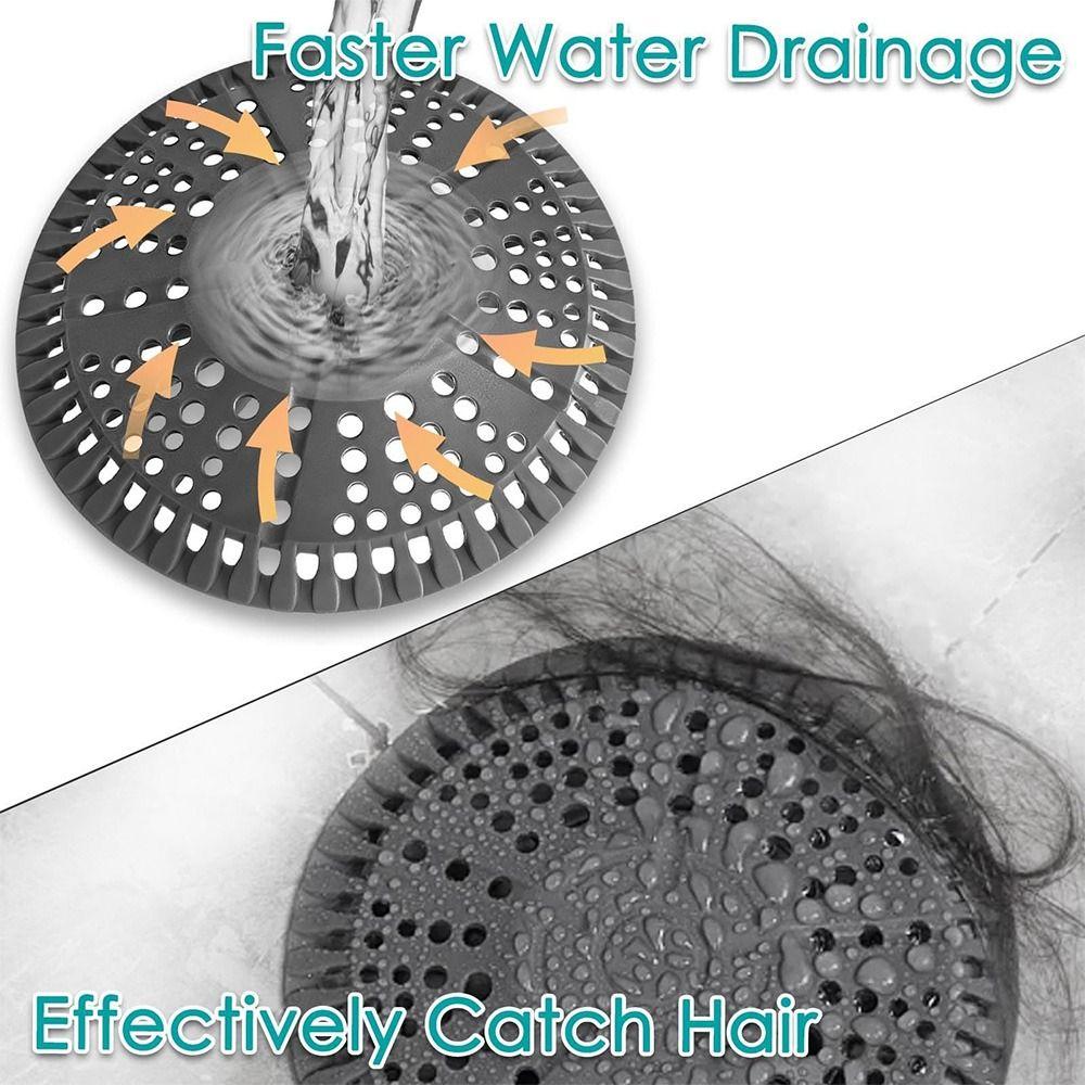 Round Shape Floor Drain Cover Hair Clean Up Shower Drain Pad  Kitchen Bathroom Accessories
