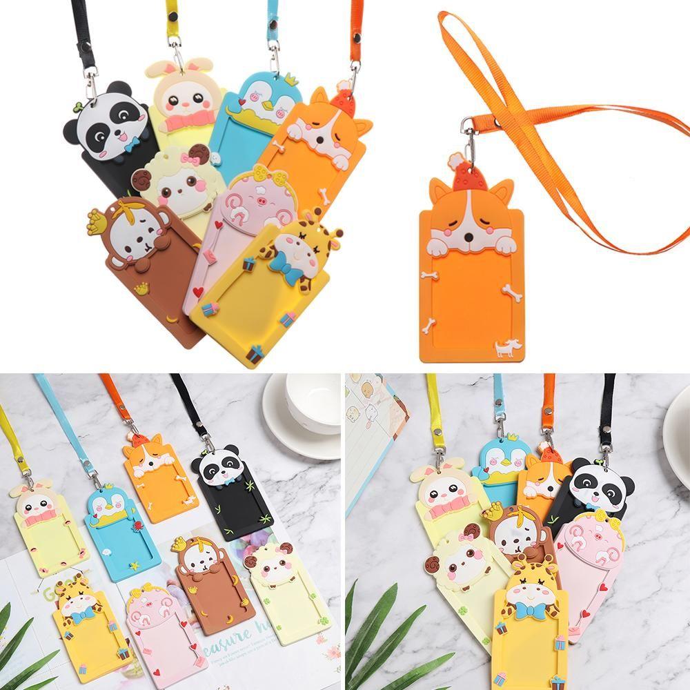 Supplies New Badge Cute Animal Protector Cover Name Card Card Holders Card Sleeve ID Card Pouch