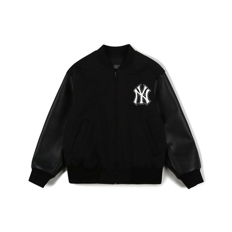 New MLB Baseball Jacket Unisex Black 31JPU9111-50L