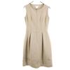 Рене Сделано в Японии Шерстяная смесь Цельное платье без рукавов 36 Бежевый Застежка-молния спереди Женский Б/У