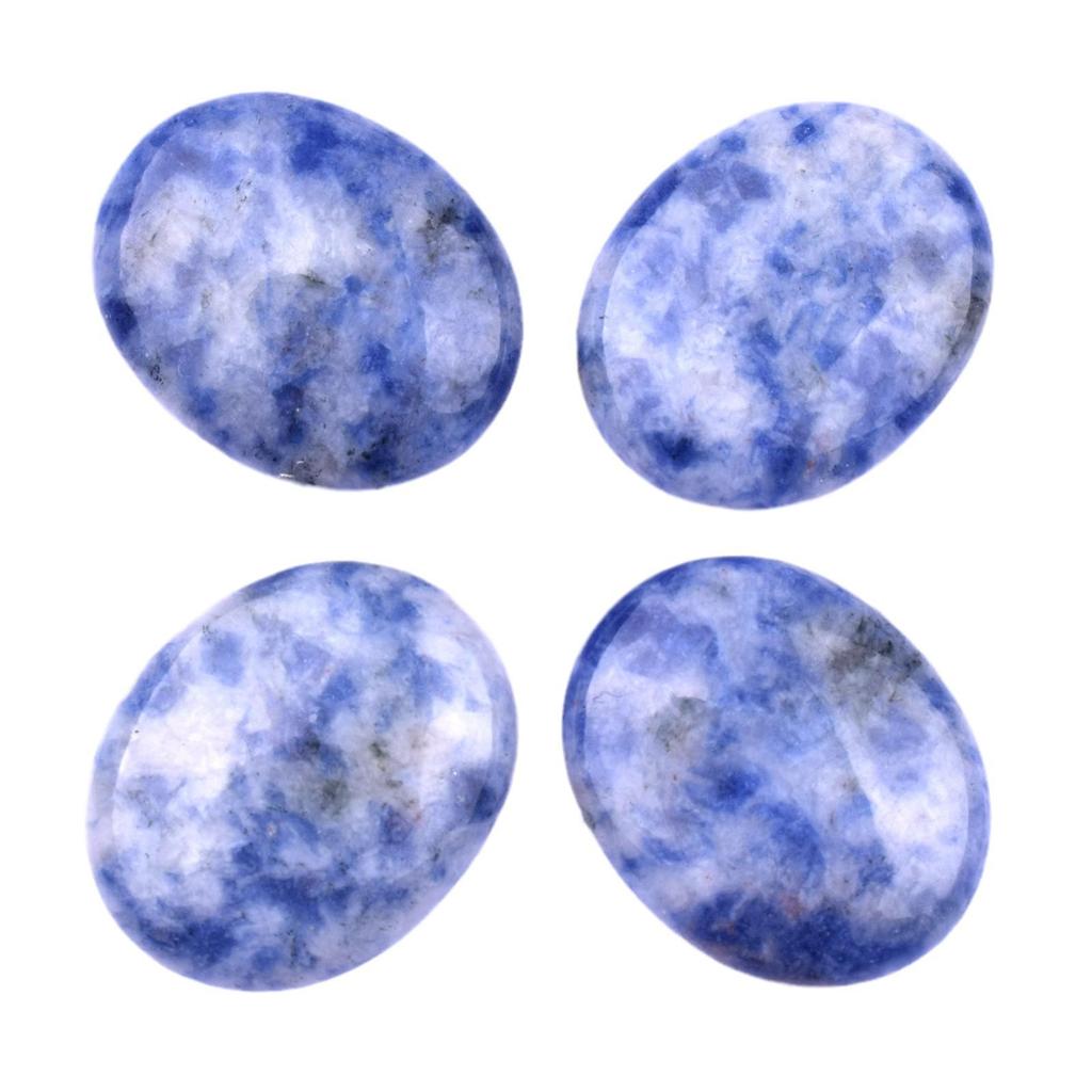 Натуральный кристаллический тальковый камень 20 мм, овальный массажный камень – набор из шести штук