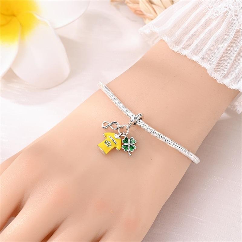 100% Медь Серия I Love Soccer Шармы-подвески в виде трофея удачи для футбола Подходят для оригинальных браслетов Qikaola Изысканные украшения своими руками