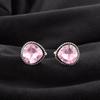 Morganite Gemstone 925 Sterling Silver Jewelry Handmade Wedding Cufflinks 0.62" CL-8-9