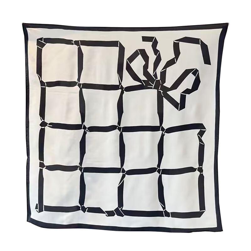 NINA SOLOR Bowknot Crepe De Chine Silk Scarf