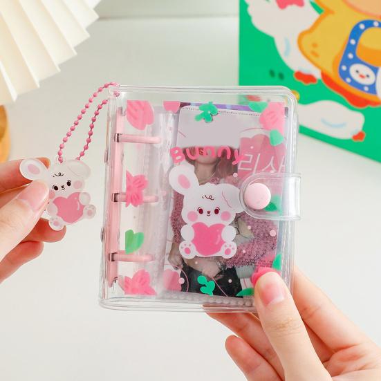 Photocard Holder Practical Portable 20 Pockets Photocard Binder Loose Leaf Cartoon Mini Photo Album Photo Card Holder Birthday Gift