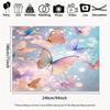 2D flat background cloth - butterfly landscape pattern photography background screen  multifunctional home decoration